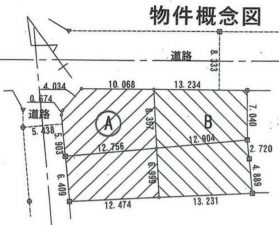 西尾市吉良町上横須賀、土地の間取り画像です