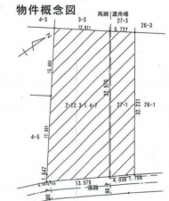 西尾市吉良町上横須賀、土地の間取り画像です