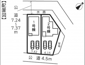 西尾市羽塚町、新築一戸建ての地図画像です