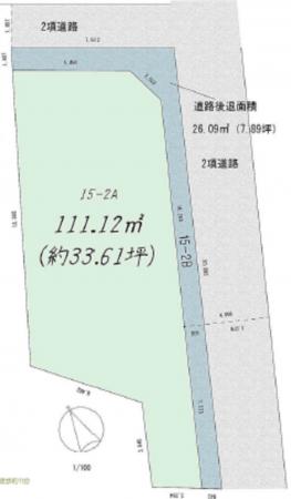 西尾市楠村町、土地の間取り画像です