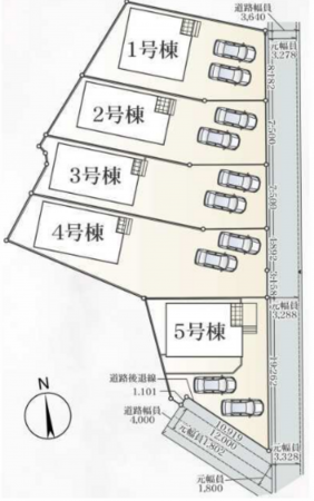 西尾市平口町、新築一戸建ての間取り画像です