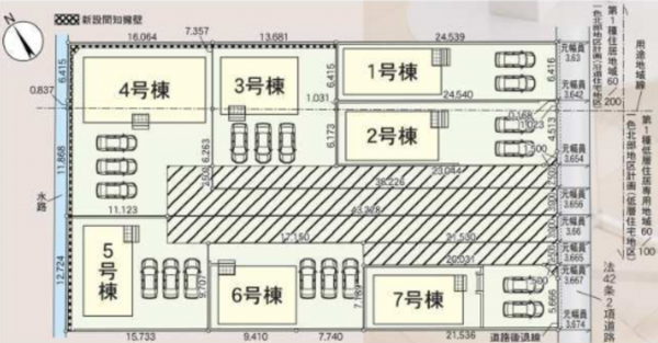 西尾市一色町一色、新築一戸建ての間取り画像です