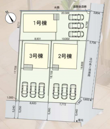 西尾市南中根町、新築一戸建ての間取り画像です