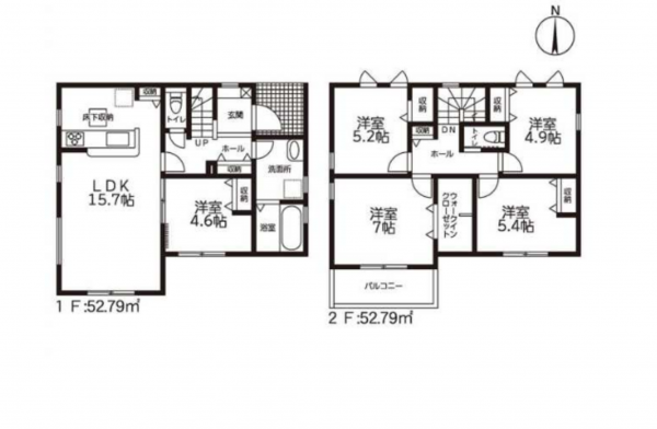 西尾市山下町、新築一戸建ての間取り画像です