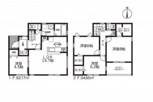西尾市山下町、新築一戸建ての間取り画像です