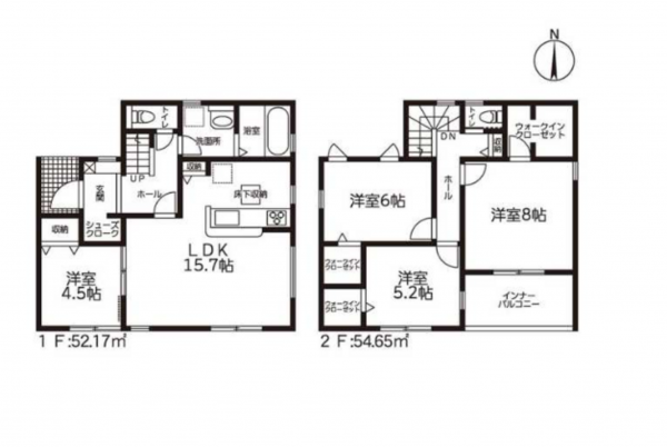 西尾市山下町、新築一戸建ての間取り画像です