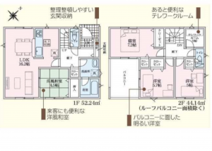 西尾市山下町、新築一戸建ての間取り画像です