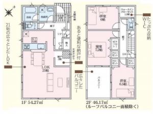 西尾市山下町、新築一戸建ての間取り画像です