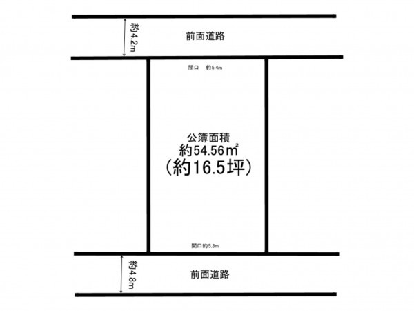 加古川市尾上町池田、土地の間取り画像です