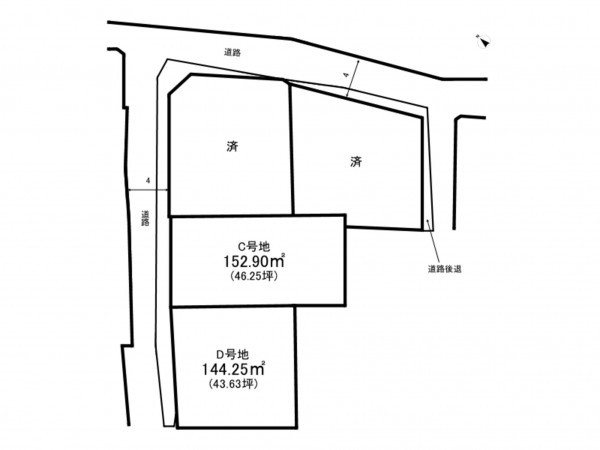 加古川市平岡町山之上、土地の間取り画像です