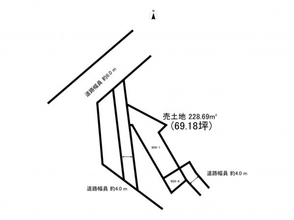 加古川市加古川町稲屋、土地の間取り画像です