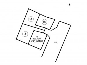 加古川市野口町良野、土地の間取り画像です