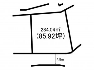 加古川市野口町北野、土地の間取り画像です