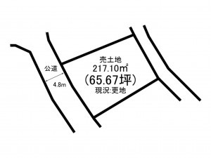 加古川市野口町北野、土地の間取り画像です