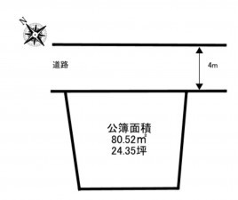 加古川市野口町二屋、土地の間取り画像です