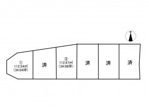 加古川市東神吉町西井ノ口、土地の間取り画像です