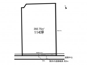 加古川市野口町水足、土地の間取り画像です