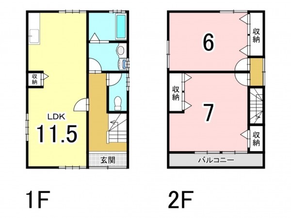 加古川市加古川町南備後、中古一戸建ての間取り画像です