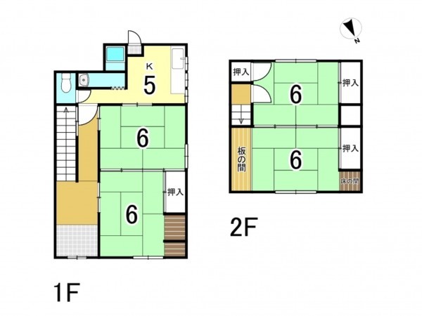 加古川市加古川町本町、中古一戸建ての間取り画像です