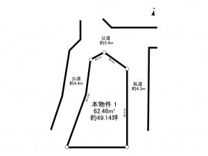 加古川市加古川町河原、土地の間取り画像です