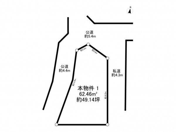 加古川市加古川町河原、土地の間取り画像です