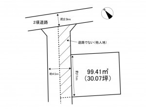 加古川市東神吉町升田、土地の間取り画像です