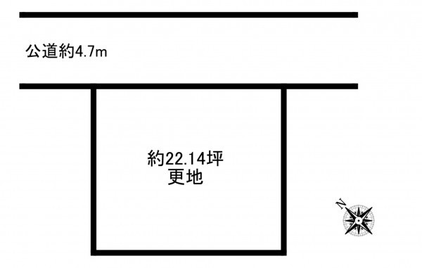 加古川市平岡町新在家、土地の間取り画像です