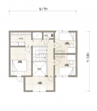 たつの市誉田町福田、新築一戸建ての間取り画像です