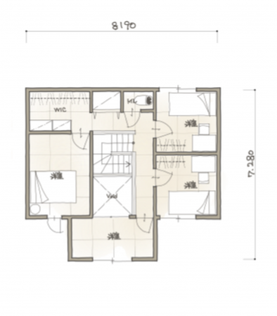 たつの市誉田町福田、新築一戸建ての間取り画像です