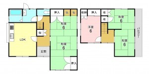 加古川市平岡町新在家、中古一戸建ての間取り画像です