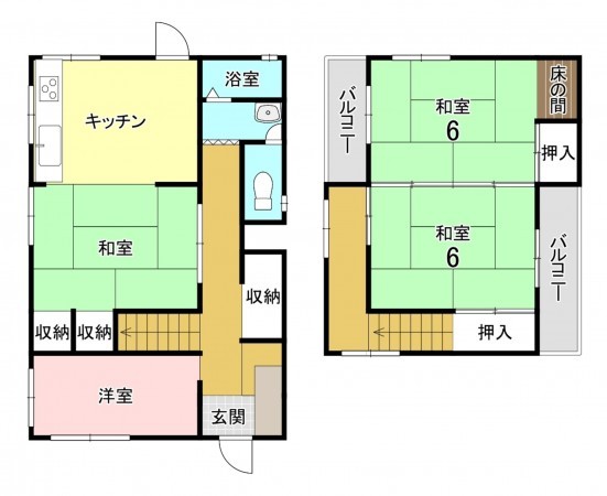 加古川市平岡町新在家、中古一戸建ての間取り画像です