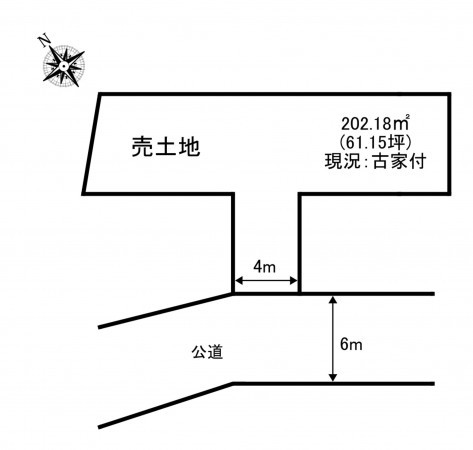 加古川市平岡町二俣、土地の間取り画像です