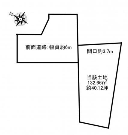 加古川市加古川町河原、土地の間取り画像です