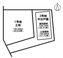 加古川市野口町坂井、土地の間取り画像です