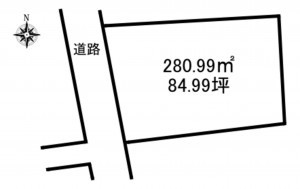 加古川市志方町横大路、土地の間取り画像です