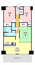 加古川市加古川町本町、収益物件/マンションの間取り画像です