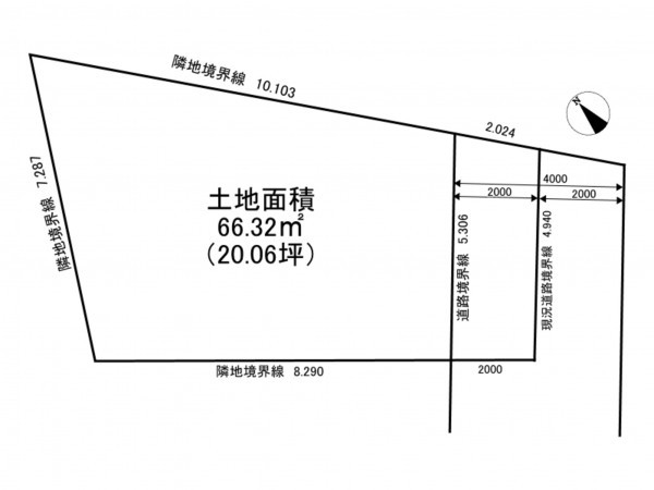 加古川市加古川町本町、土地の間取り画像です