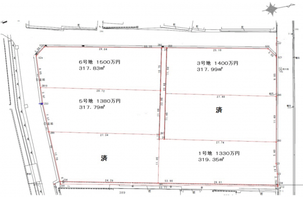 加古川市上荘町薬栗、土地の間取り画像です