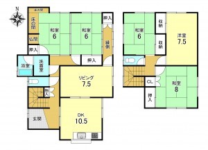 加古川市上荘町都台、収益物件/その他の間取り画像です