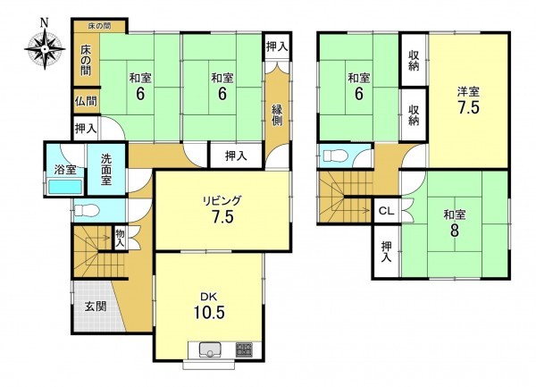加古川市上荘町都台、収益物件/その他の間取り画像です