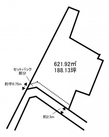 加古川市平荘町山角、土地の間取り画像です
