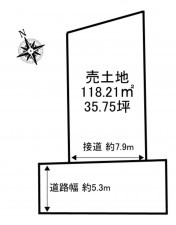 加古川市尾上町今福、土地の間取り画像です