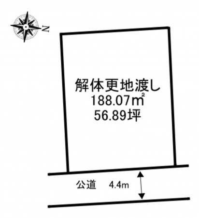 加古川市新神野、土地の間取り画像です