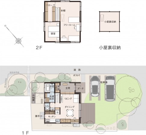 加古川市平岡町新在家、新築一戸建ての間取り画像です