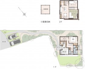 加古川市平岡町新在家、新築一戸建ての間取り画像です