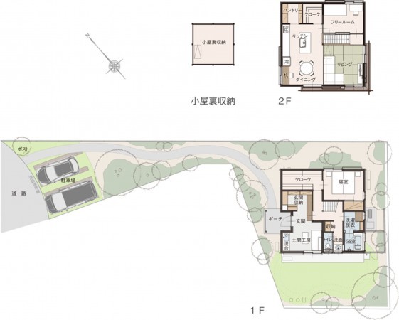 加古川市平岡町新在家、新築一戸建ての間取り画像です