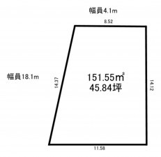 加古川市西神吉町岸、土地の間取り画像です