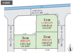 加古川市野口町北野、土地の画像です