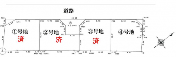 加古川市加古川町粟津、土地の間取り画像です