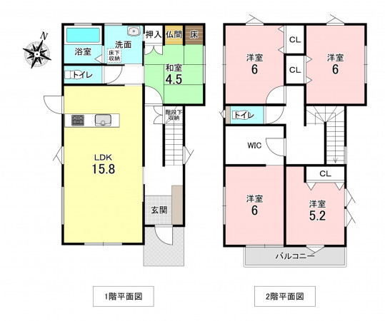 加古川市志方町細工所、中古一戸建ての間取り画像です